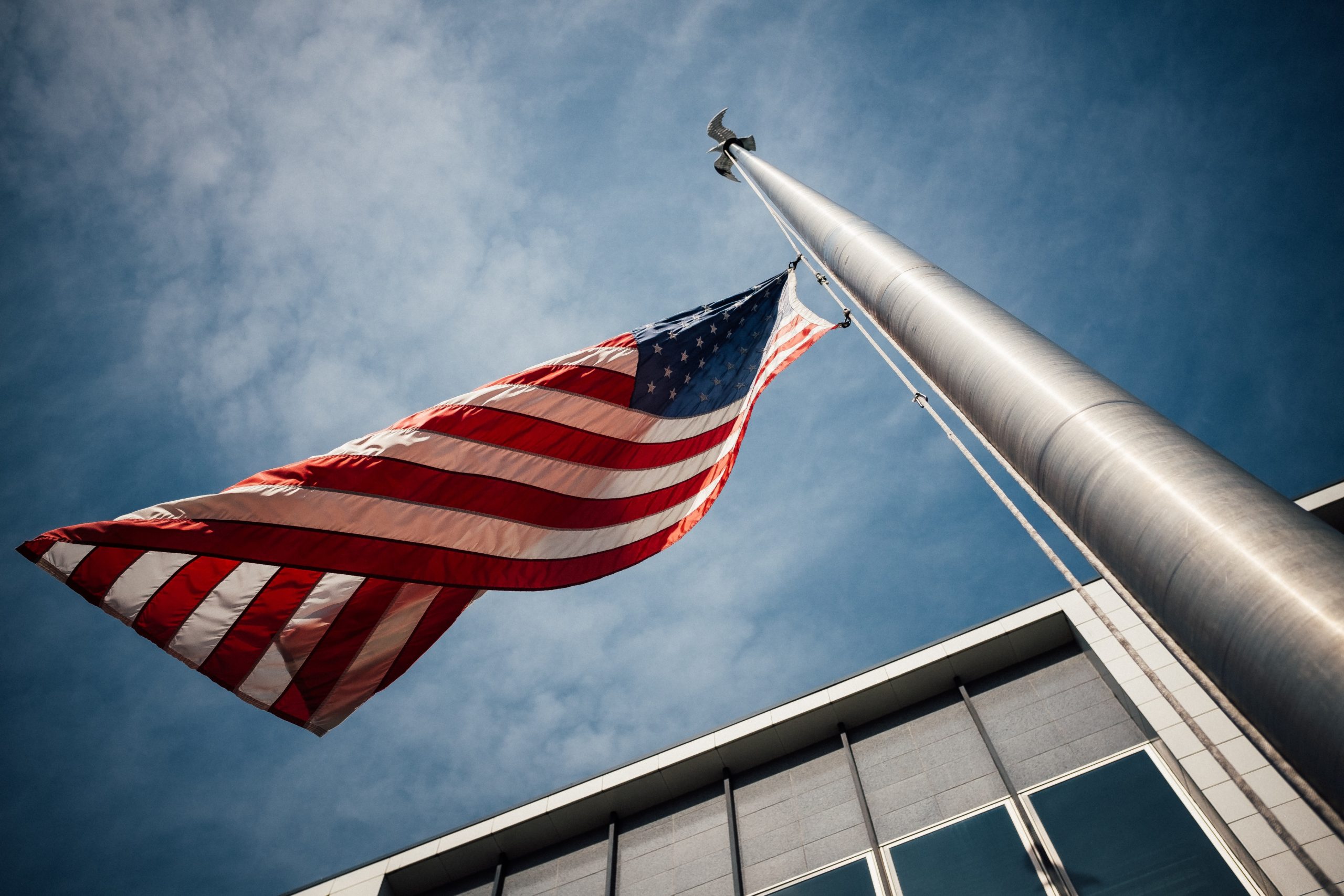 America Flag flying