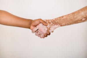 Two people shaking hands