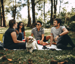 Image of a group in conversation